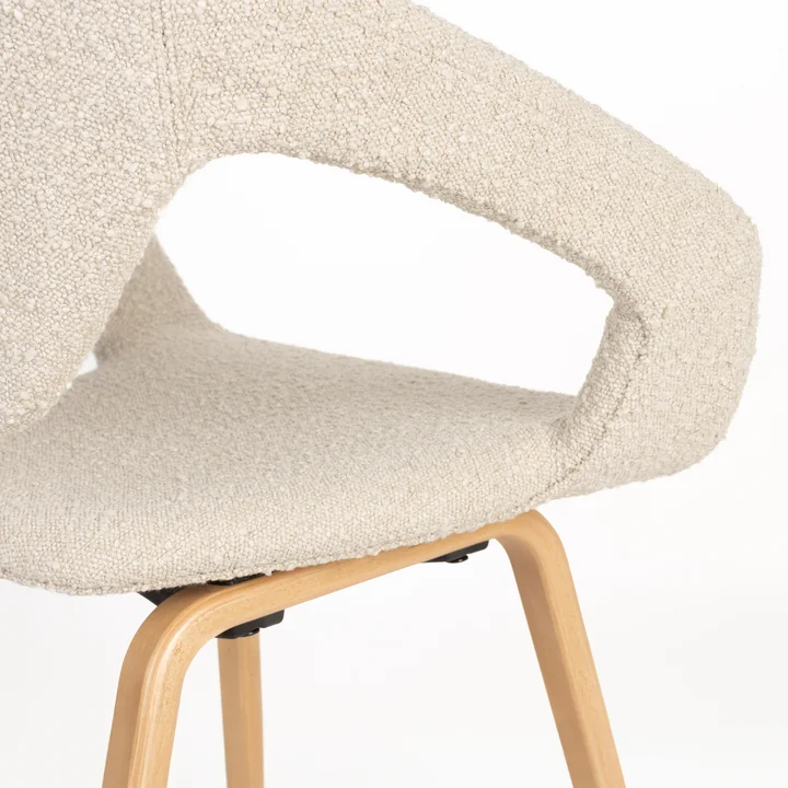 Zuiver - Flexback Stuhl, Boucle beige