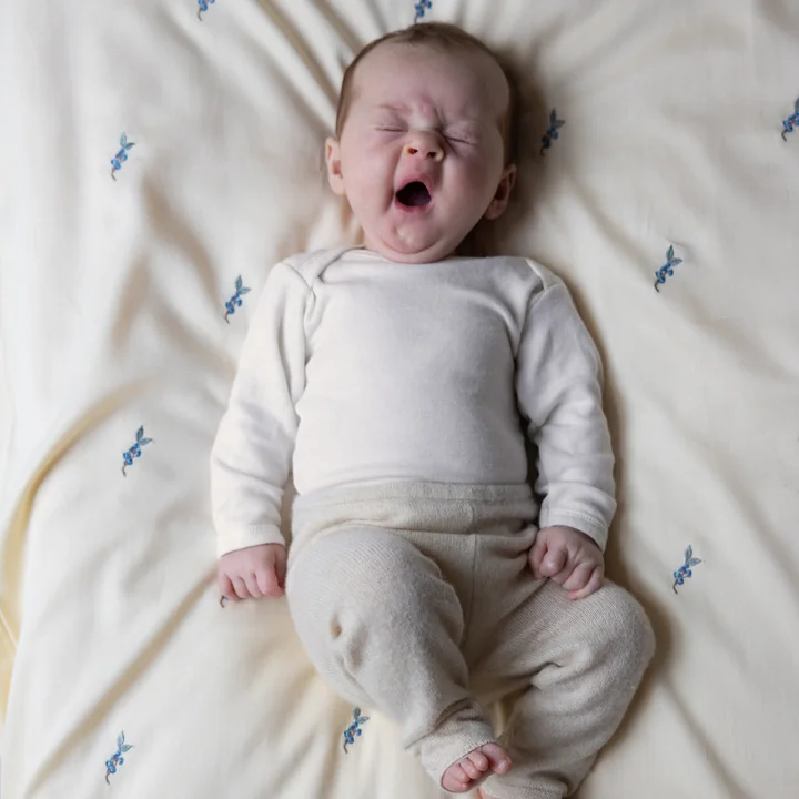 Cam Cam Copenhagen - Bestickte Babybettwäsche, 70 x 100 cm, blueberries