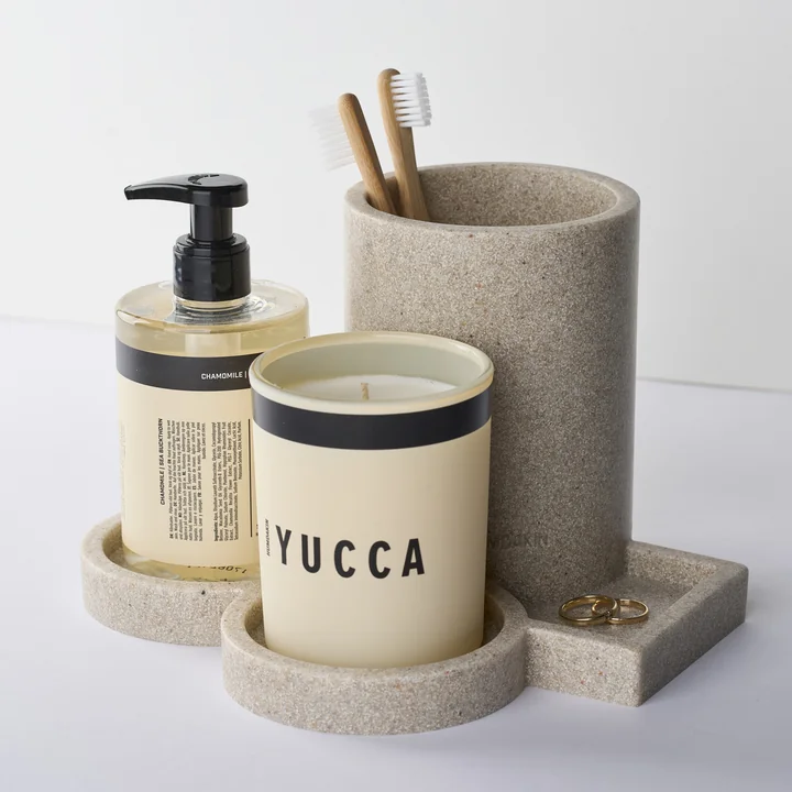 Humdakin - Sandstein Spülorganizer mit 4 Ablagen, natur