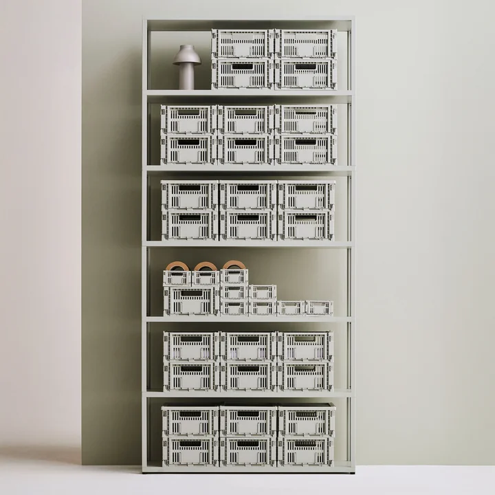 HAY - Colour Crate Körbe, grau, recycled