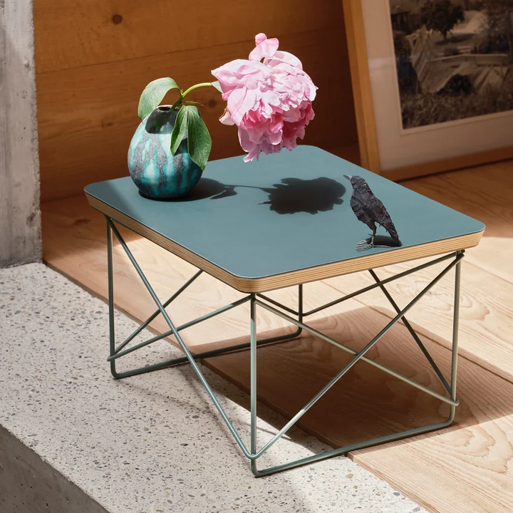 Vitra - Eames Occasional Table LTR, Linoleum jade / sea foam green
