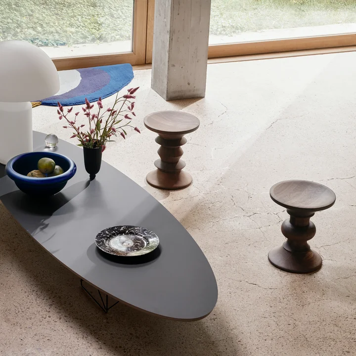 Vitra - Eames Hocker, Modell B und C, Nussbaum dunkel