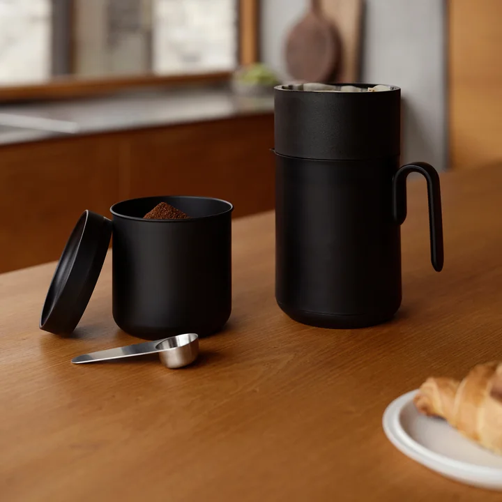 Zone Denmark - Singles Kaffeedose mit Löffel, schwarz