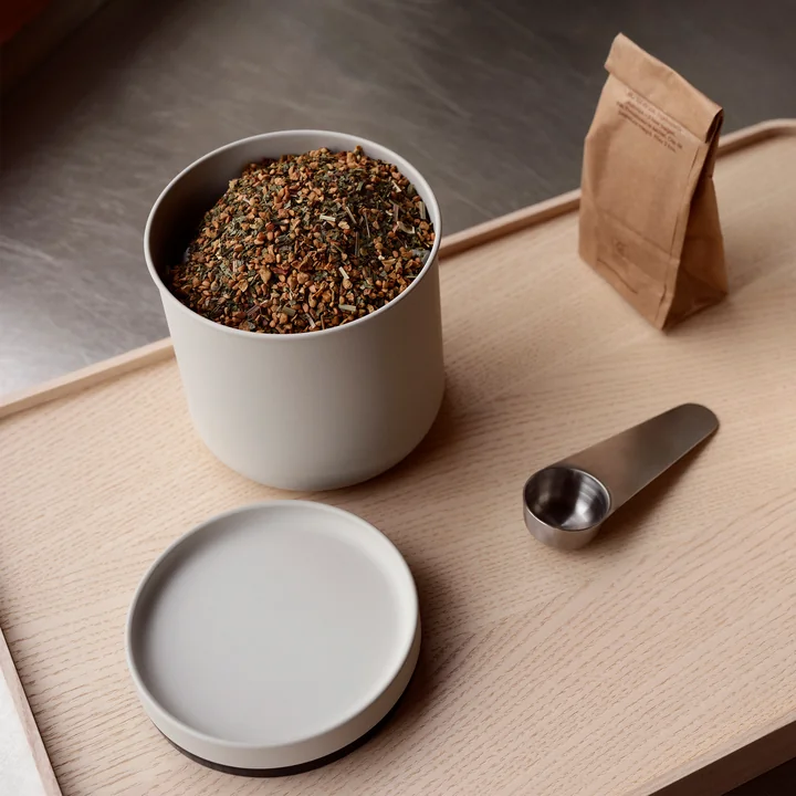 Zone Denmark - Singles Kaffeedose mit Löffel, warm grey