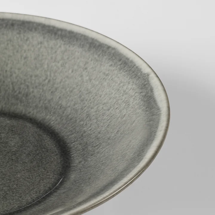 Broste Copenhagen - Nordic Rain tiefer Teller, Ø 22,5 x H 5 cm, grau