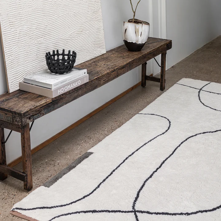 Mette Ditmer - Shadow Teppich, 140 x 200 cm, off-white