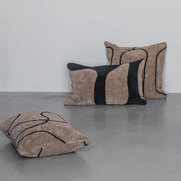 Mette Ditmer - Shadow Kissenbezug, getuftet, braun