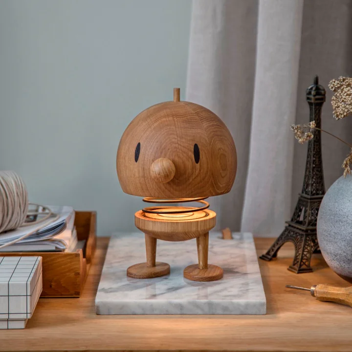 Hoptimist - LED Akkuleuchte, Large, Eiche