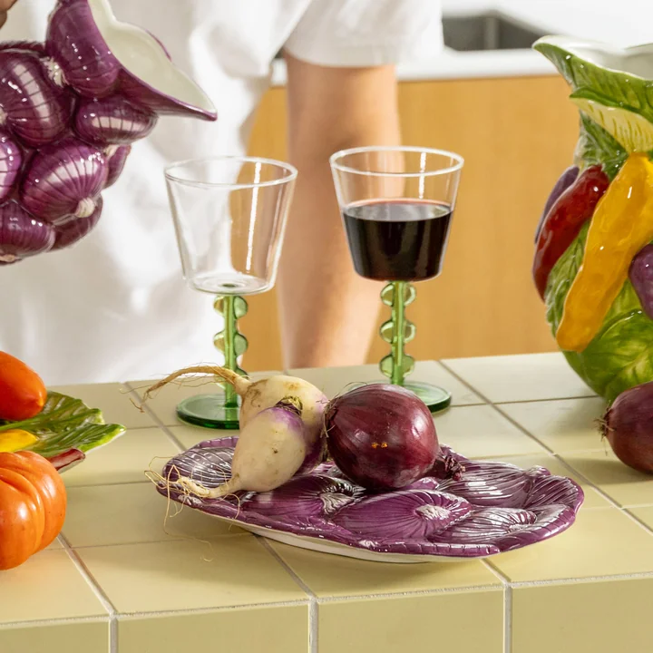 &klevering - Petal Trinkglas 200 ml, grün (2er-Set)