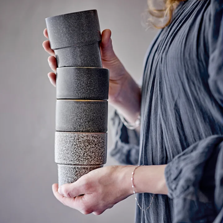 Bloomingville - Ewan Tasse 150 ml, braun (4er Set)