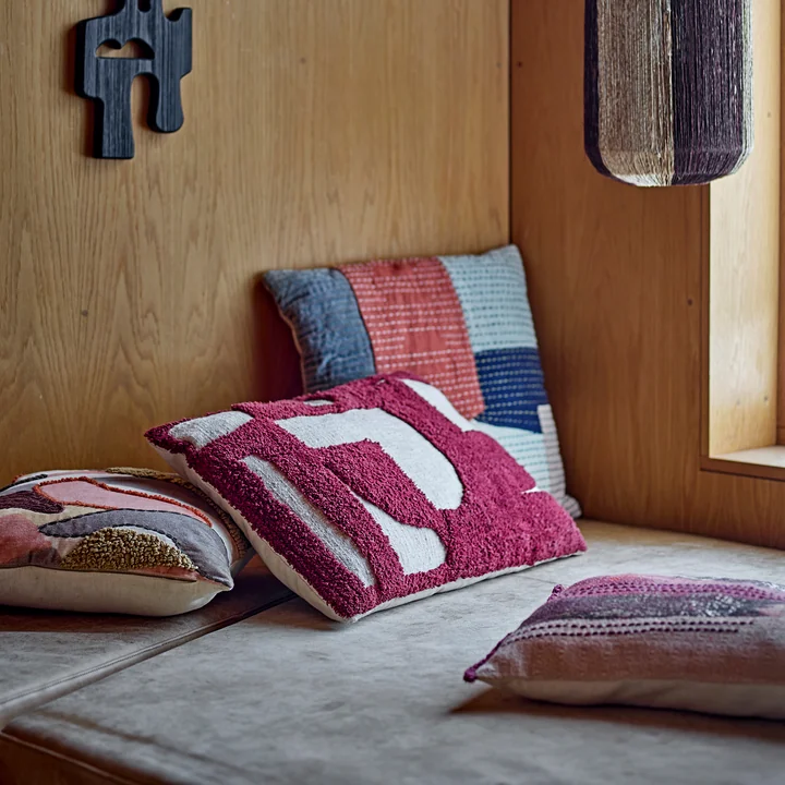 Bloomingville - Olica Kissen 60 x 40 cm, rot