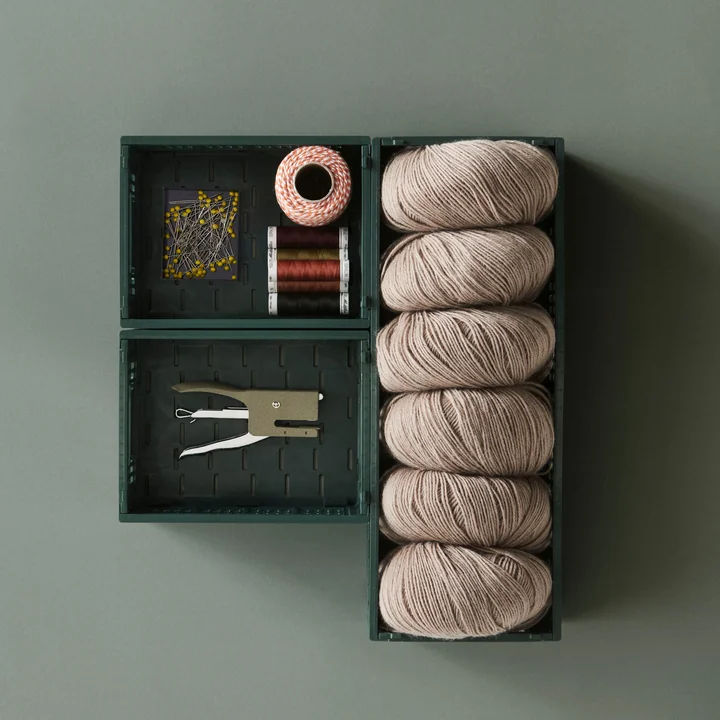 HAY - Colour Crate Korb Collection Mini dark green