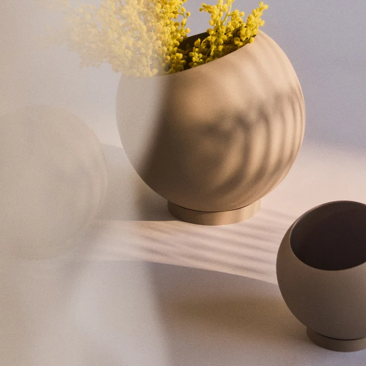 AYTM - Globe Blumentopf, taupe