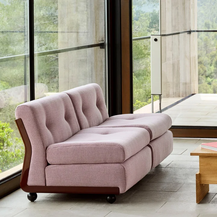 HAY - Amanta 2 Sitzer Sofa, burgundy red / rot (HAY Yuma 1851)