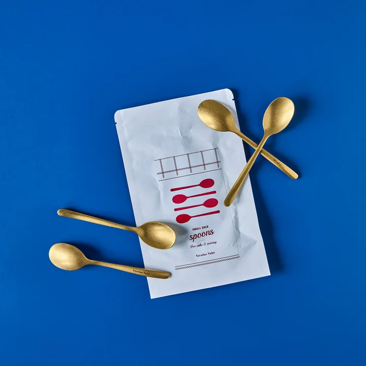 Nicolas Vahé - Spoon Teelöffel, antikgold-finish (4er-Set)
