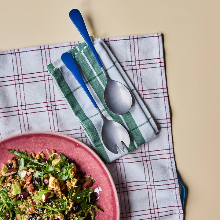 Nicolas Vahé - Serv Salatbesteck, blau (2-tlg.)