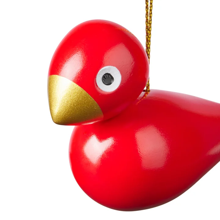 Kay Bojesen - Vogel Weichnachtsschmuck, rot / grün (2er Set)