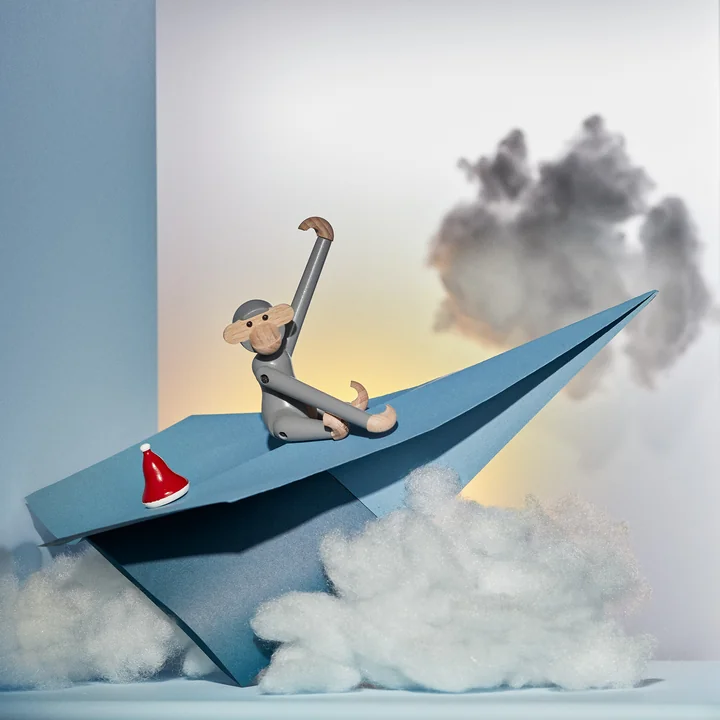 Kay Bojesen - Holz-Affe mini, grau