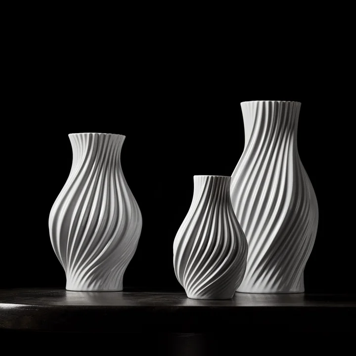 Lyngby Porcelæn - Twist Vase, weiß