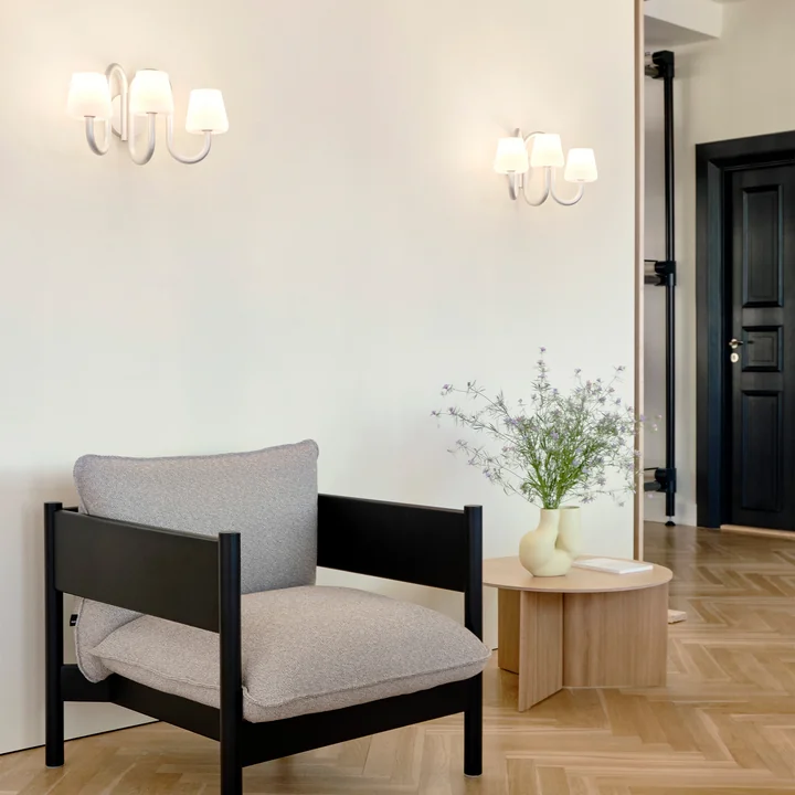 HAY - Apollo Wandleuchter, weiß opal glas