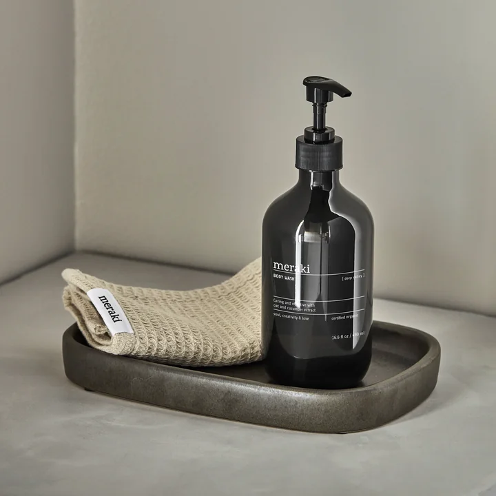 Meraki - Datura Tablett, 24.5 x 16.5 cm, dunkelgrau