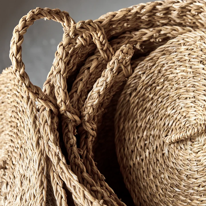 Meraki - Round Aufbewahrungskorb, Ø 29 x 27 cm, natur (3er-Set)