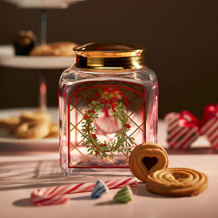 Holmegaard - Christmas Weihnachtsgebäckglas 2025, H 16 cm, multicolor