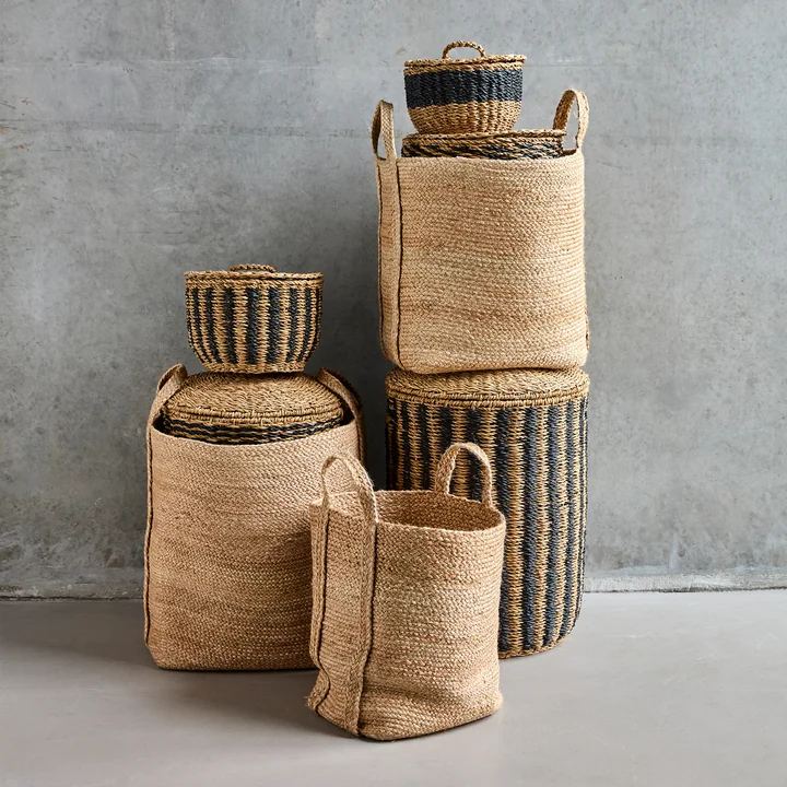 House Doctor - Stella Aufbewahrungskorb, H 39 cm, natur (3er-Set)