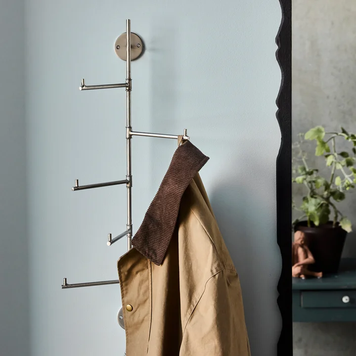 House Doctor - Flex Hakenleiste, H 70.5 cm, Silber-Finish