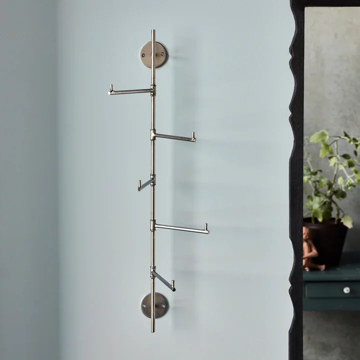 House Doctor - Flex Hakenleiste, H 70.5 cm, Silber-Finish