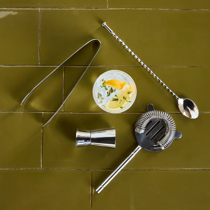 House Doctor - Kett Bar-Set, silber-finish (4er-Set)