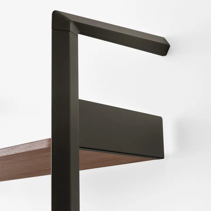 &Tradition - Rombe Regal, Walnussfurnier anthrazit