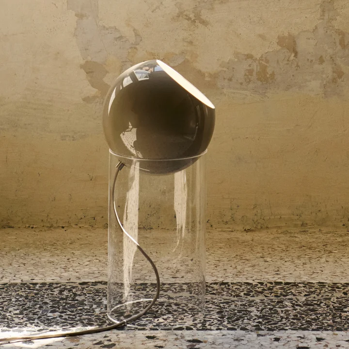 &Tradition - Topan VP14 Bodenleuchte, H 46,5 cm, klar / graubeige