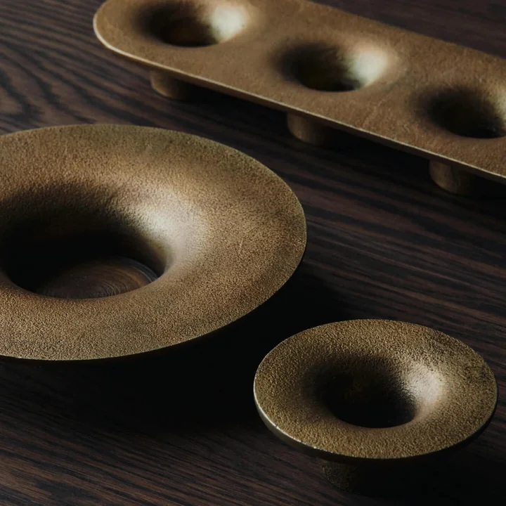 Ferm Living - Soothe Kerzenhalter, Messing-Finish