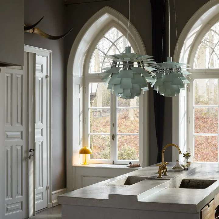 Louis Poulsen - PH Artichoke, dusty green / verchromt