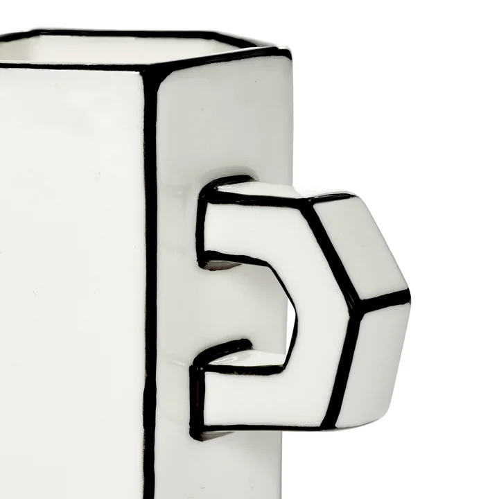 Serax - Carte Blanche Double Espressotasse, weiß / schwarz