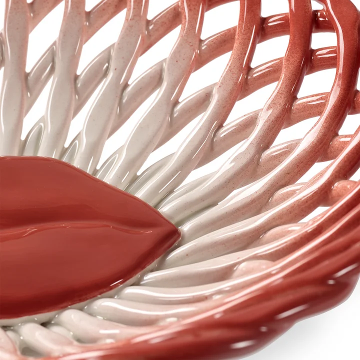 Serax - Salvador Korb, rot / weiß