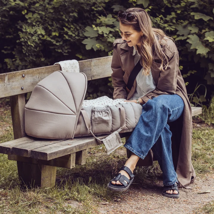 Sebra - Verdeck für 3-in-1 Baby Nestchen, jetty beige