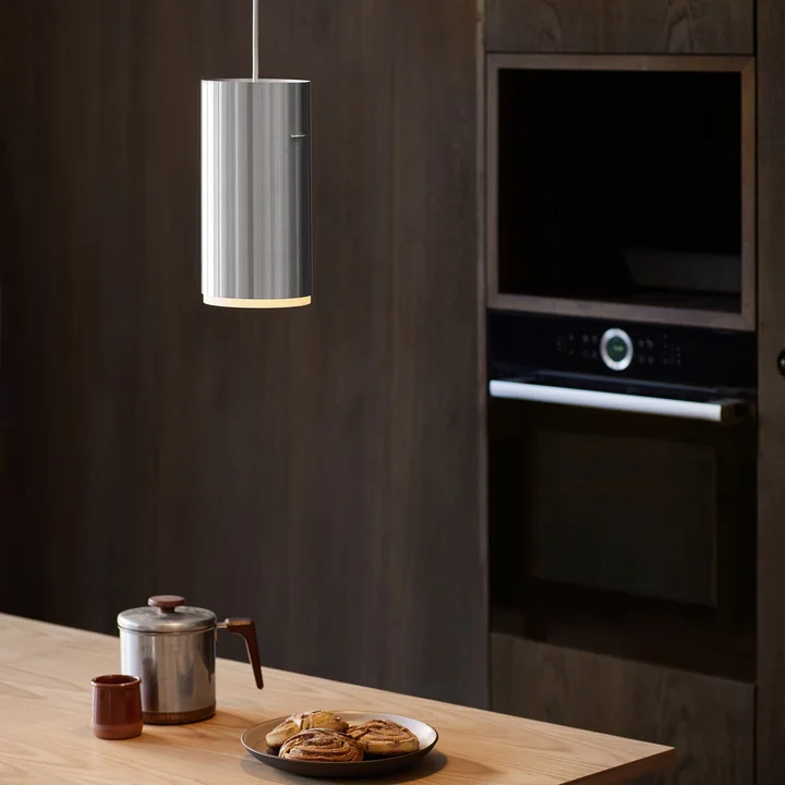 Moebe - Tube Pendelleuchte, large / Aluminium gebürstet