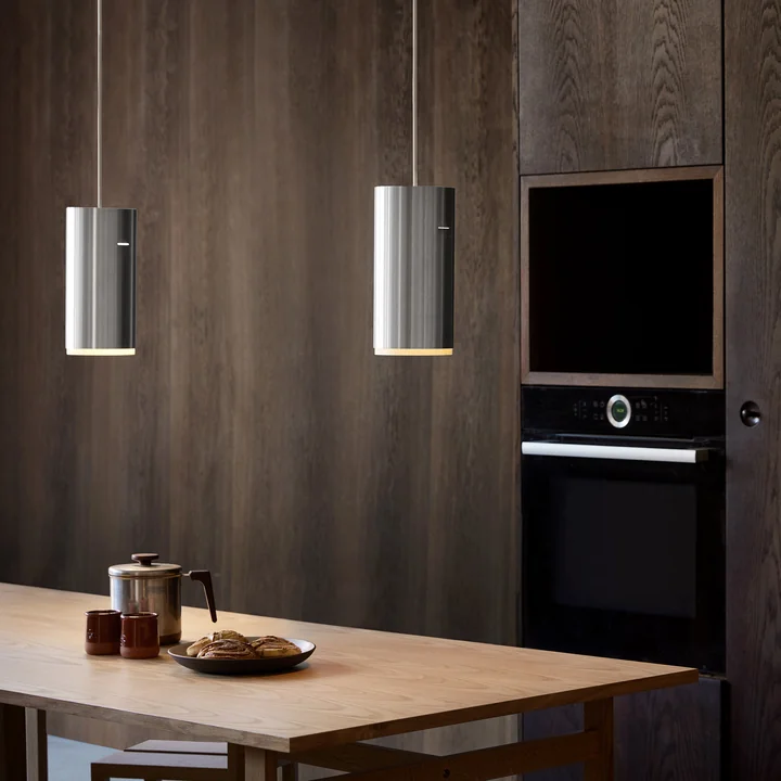 Moebe - Tube Pendelleuchte, large / Aluminium gebürstet