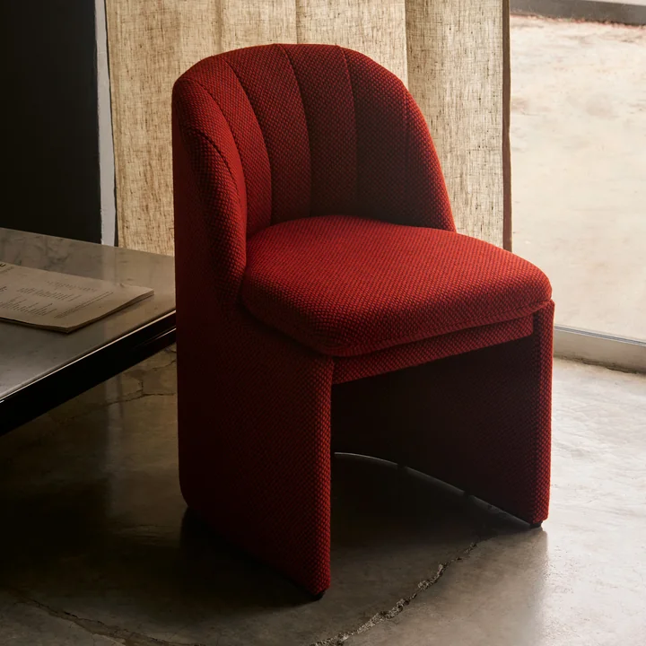 &Tradition - Loafer SC106 Dining Chair, rot (Stoff Kvadrat Sisu 0655)