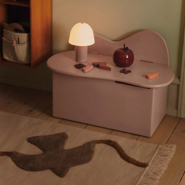 Ferm Living - Slope Kinder Aufbewahrungsbank, rosa