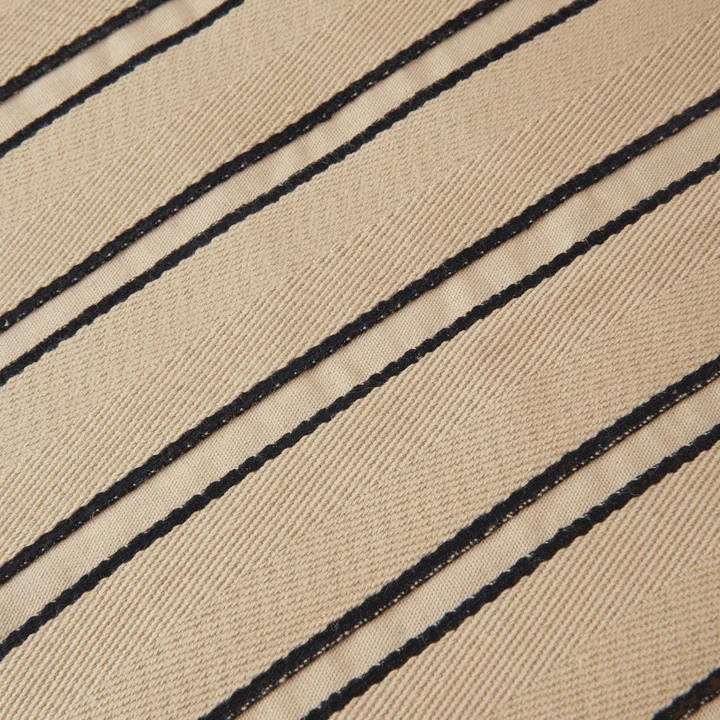 Ferm Living - Twill Nackenrolle, 60 cm, kaschmir / schwarz