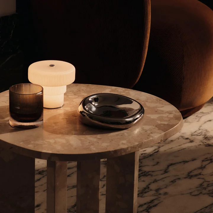 Ferm Living - Ripple LED Akku-Leuchte, weiß