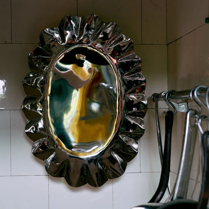 HKliving - New Classics Tablett, medium, Chrom