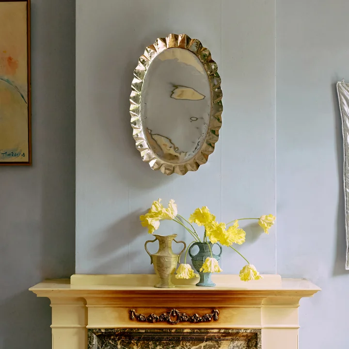 HKliving - New Classics Tablett, large, Chrom