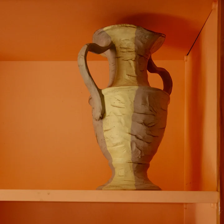 HKliving - New Classics Vase, cream stripes