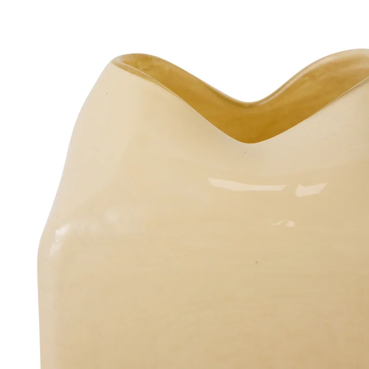 HKliving - Forma Glasvase, cream