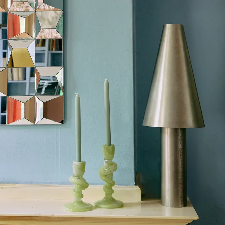 HKliving - Knotted Kerzenhalter, grün