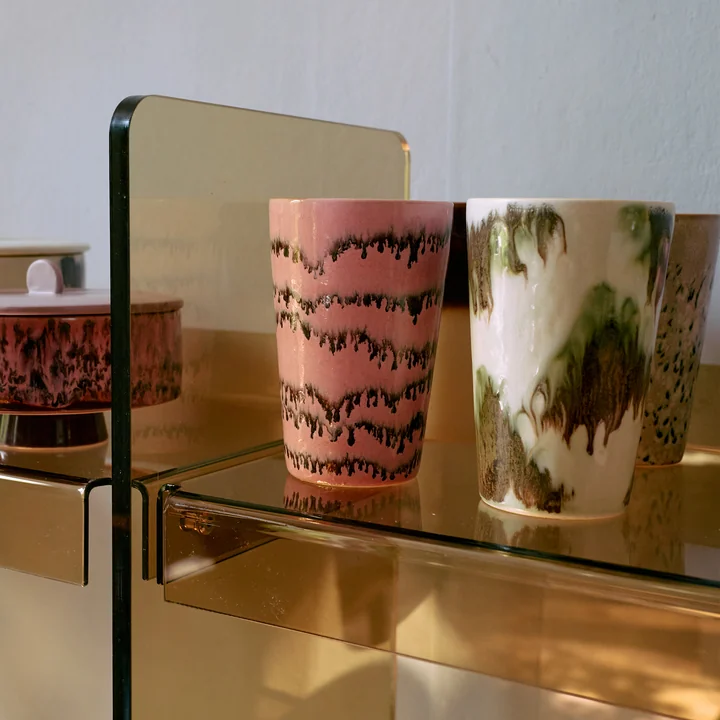 HKliving - 70's Teebecher 460 ml, baroque (2er-Set)